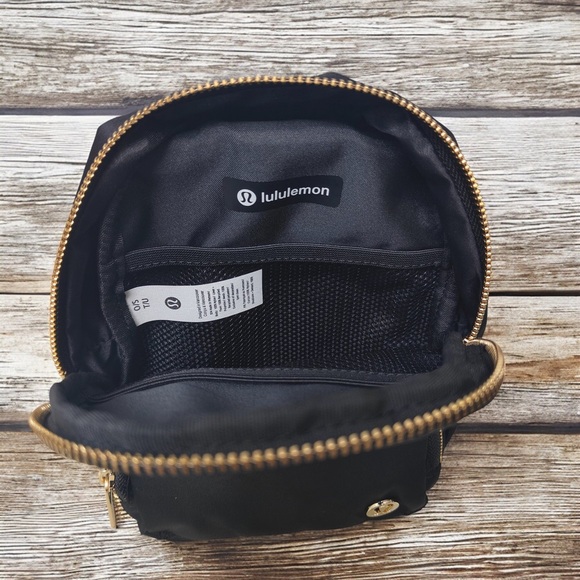 lululemon athletica Black Mini Bag with Gold Accents - Picture 5 of 7